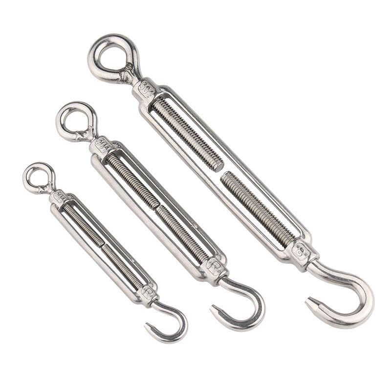 304 stainless steel flower basket screw tightener, wire rope tightener, rope tightener bolt, positive and negative screw