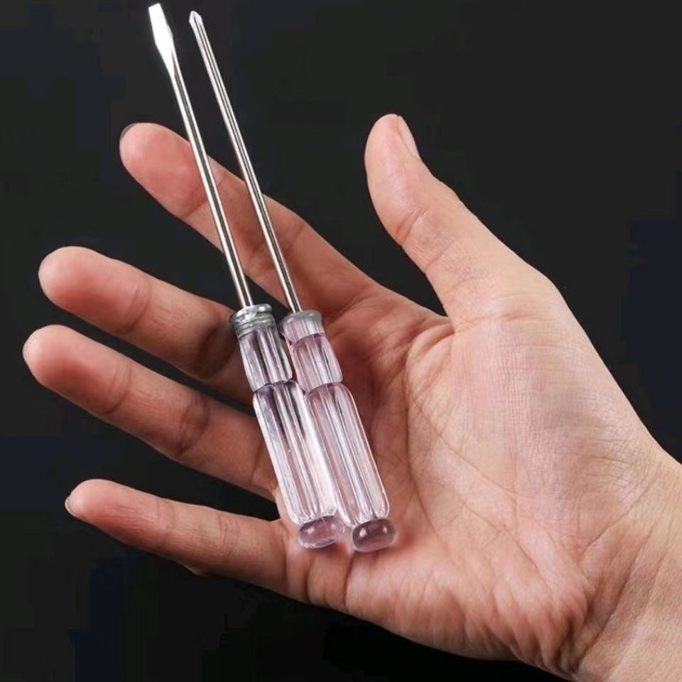 Crystal small screwdriver 3mm straight cross mini screwdriver