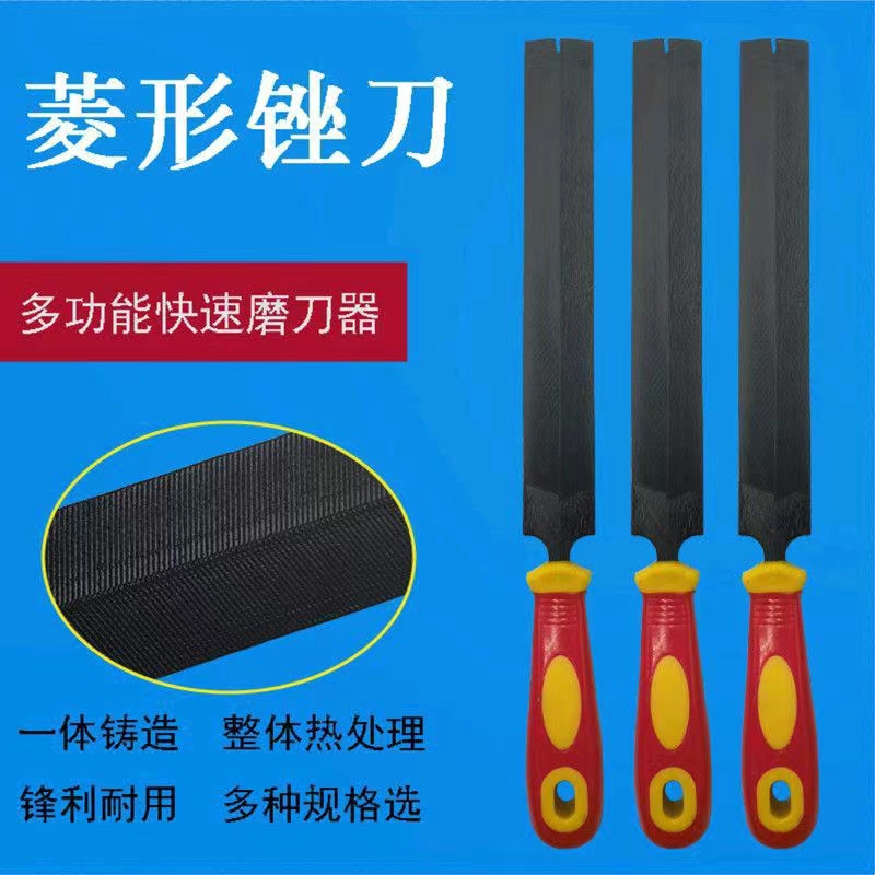 File polishing tool set, wooden diamond triangular file