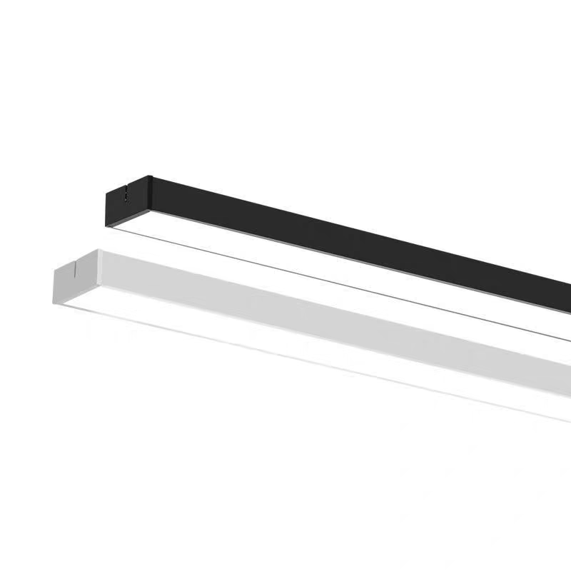 LED long office light hanging line flat light gym supermarket rectangular square hanging line ceiling light simple