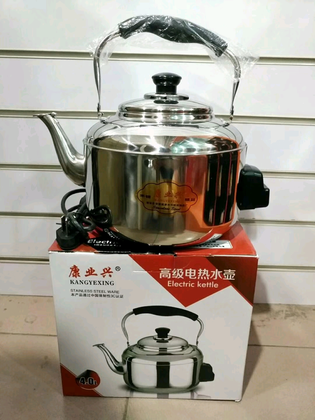 Stainless steel electric kettle, large capacity, anti dry burning, household kettle, electric kettle, whistle kettle, 4L-7 liters