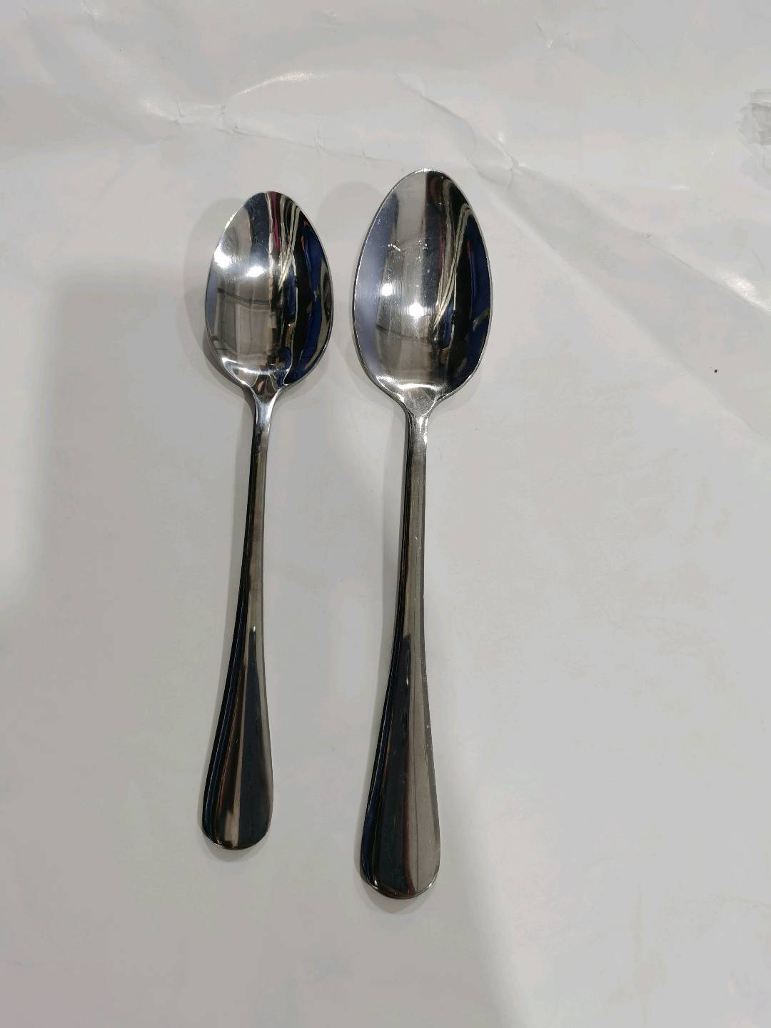 Stainless steel Western style spoon, small spoon, light handle, household spoon, thick and durable, smooth pointed spoon, small rice spoon, commercial spoon