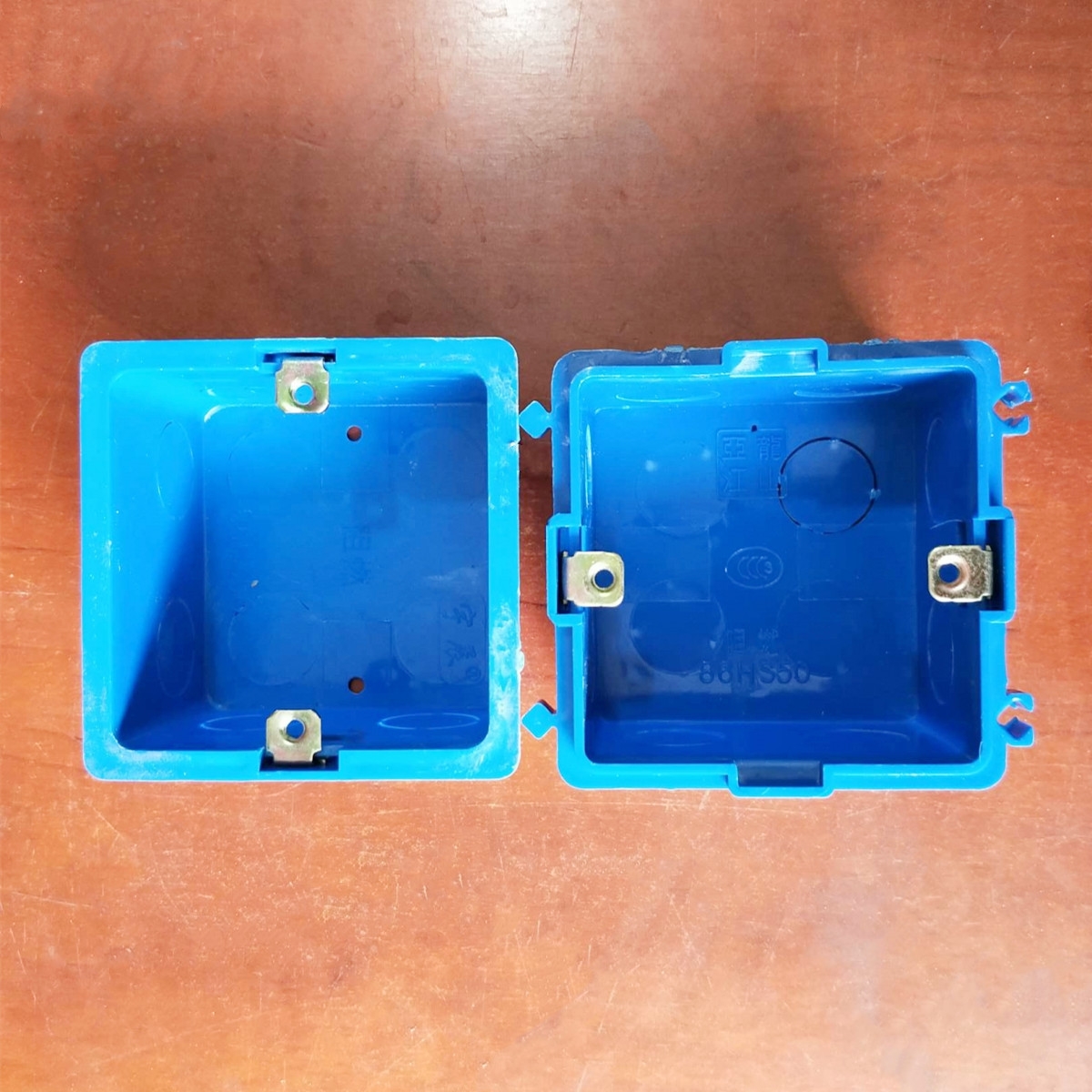 Blue PVC wire box bottom box concealed wire box electrician box switch wire box