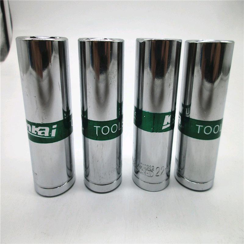 Extended mirror socket head with multiple specifications and complete mirror chrome vanadium steel socket manual hexagonal socket wrench