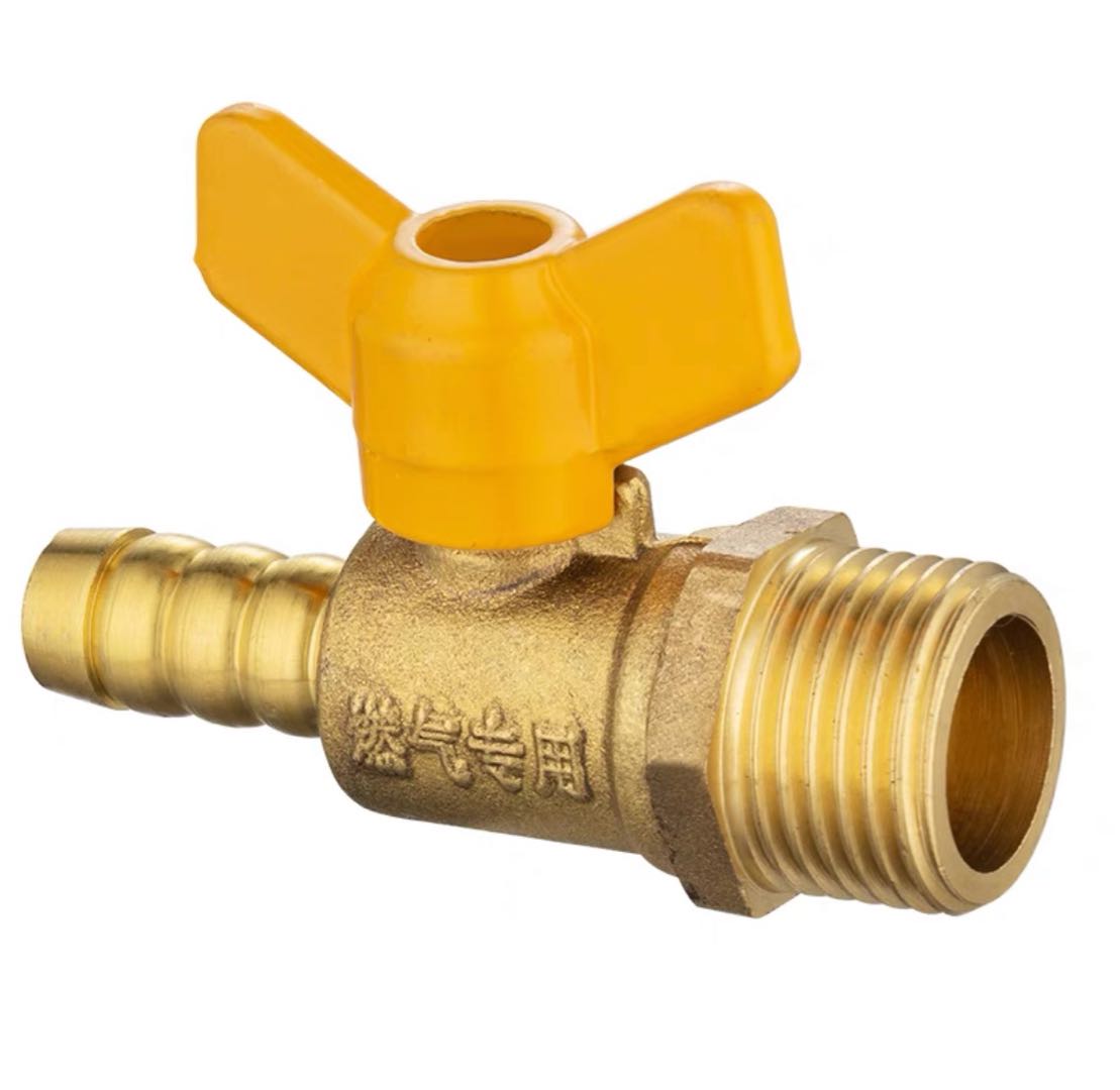 Copper thickened natural gas steel ball gas valve switch, household leak proof gas pipe, water heater, gas stove joint accessories