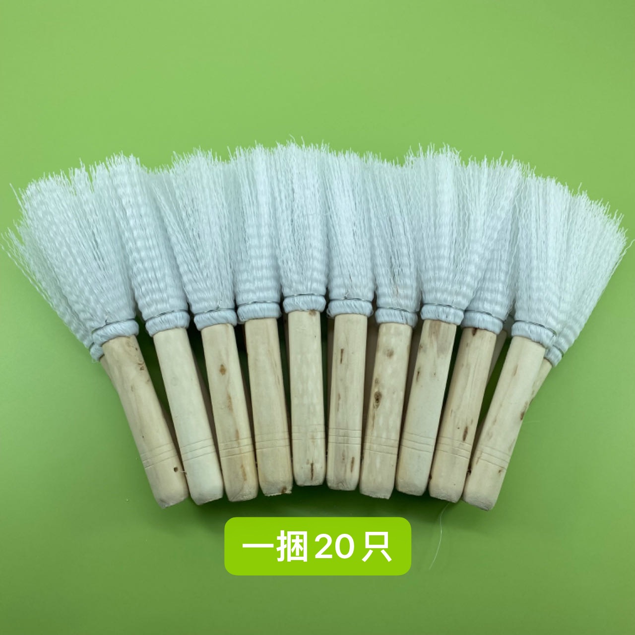 Wooden handle, plastic pot brush, kitchen broom, large white silk pot, bowl and dish brush, household daily necessities cleaning brush
