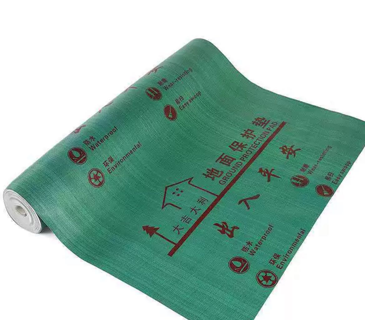 Decorative floor protective film, thickened ceramic tile and tile protective film, home decoration woven cloth