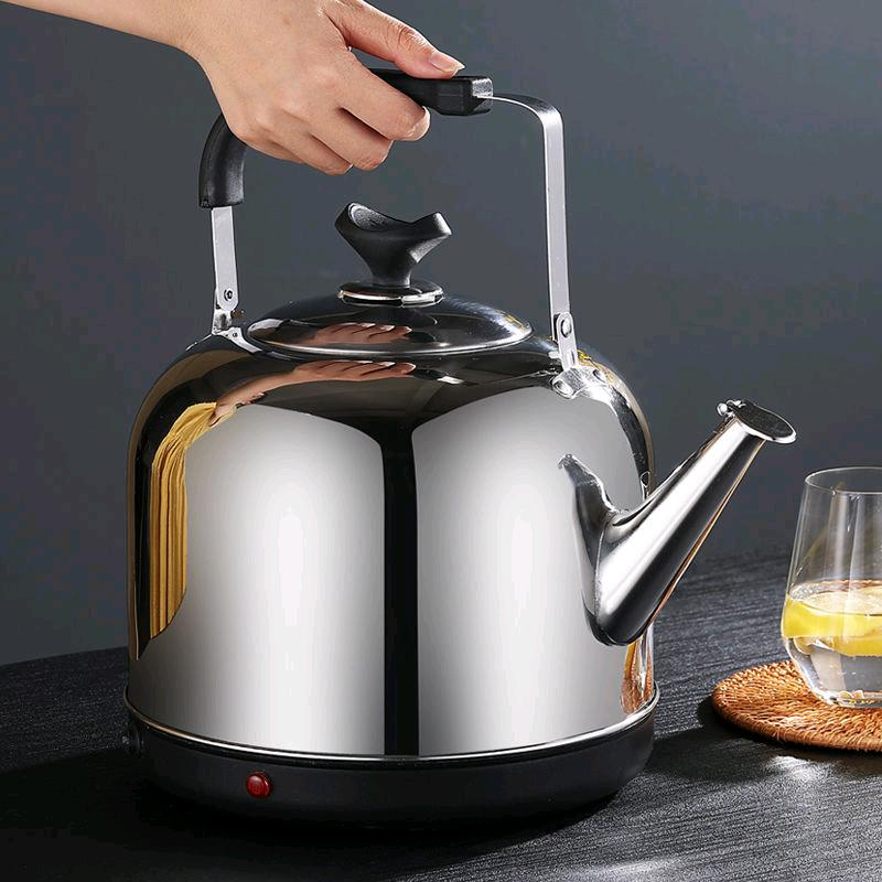 Stainless steel electric kettle, large capacity electric kettle, household fully automatic power-off insulation whistle electric kettle