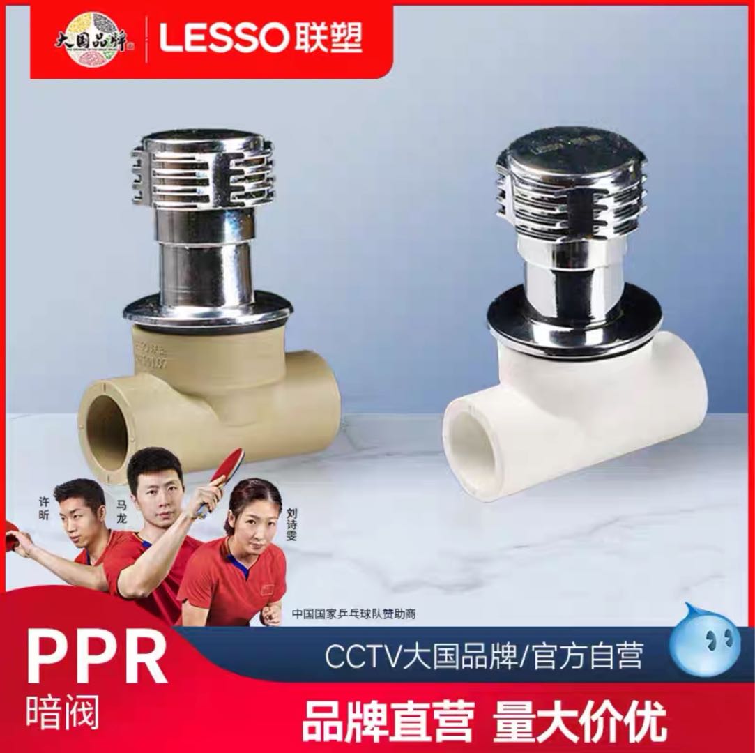 Union plastic PPR concealed valve concealed valve switch water pipe Union plastic PPR cold and hot water pipe joint fittings