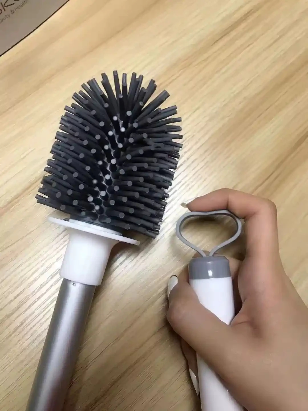 Silicone toilet brush set, Japanese toilet brush, soft bristle toilet brush, plastic soft bristle toilet brush without dead corners