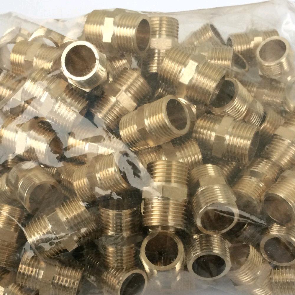 Manufacturer wholesale 4-point full copper paired wire 6-point brass outer wire direct double outer wire 1-inch straight through water pipe accessories genuine