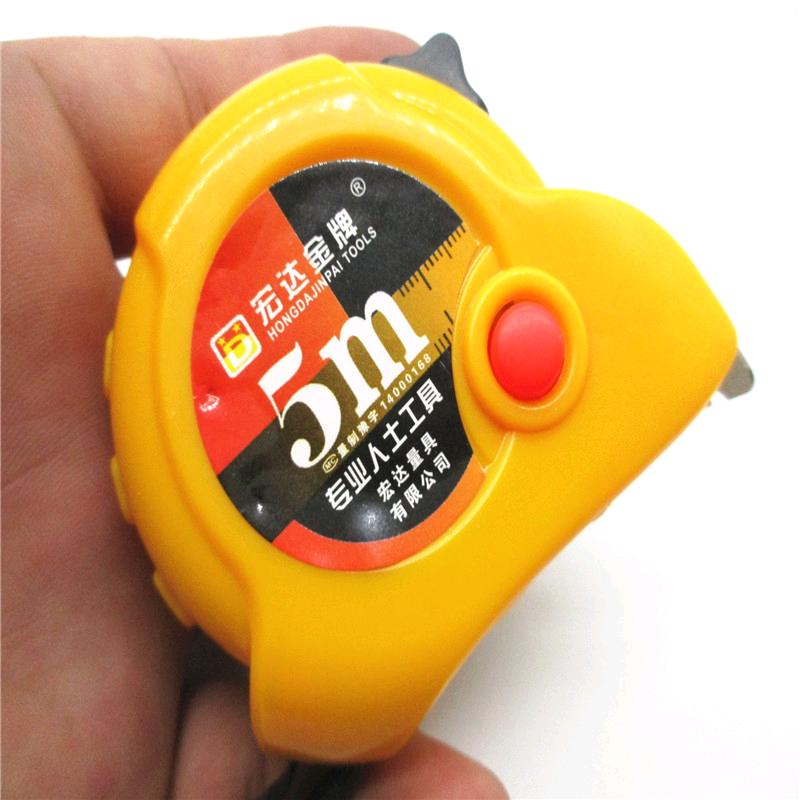 Wholesale yellow shell steel tape measure with 5-10m steel tape measure, telescopic tape measure, woodworking tape measure, multi specification steel tape measure