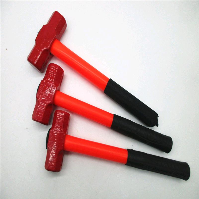 Source manufacturer direct sales PVC handle shockproof octagonal hammer high carbon steel coated octagonal hammer with handle iron hammer octagonal hammer forged steel octagonal hammer