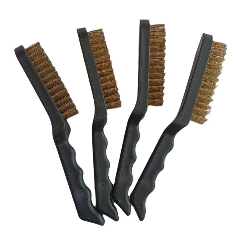 Thickened steel wire brush, black silk wood brush, steel wire brush, metal surface cleaning, paint removal, rust removal, fish scale brush, white steel wire brush