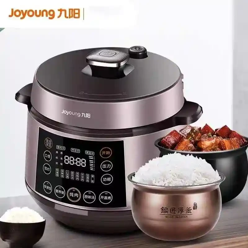 Joyoung Electric Pressure Cooker 6-liter Household Voltage Cooker Household Intelligent Multi functional Rice Cooker Large Capacity Stewing Pot Multi functional Electric Pressure Cooker
