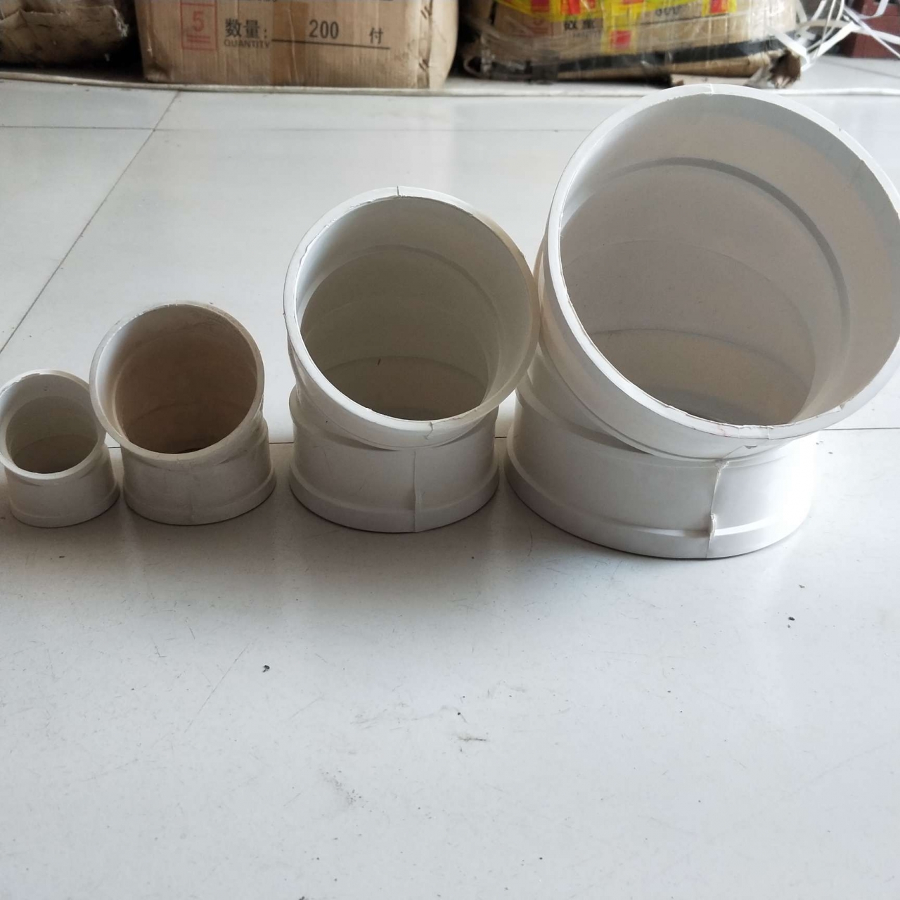 PVC drainage 45 degree bend drainage pipe fittings