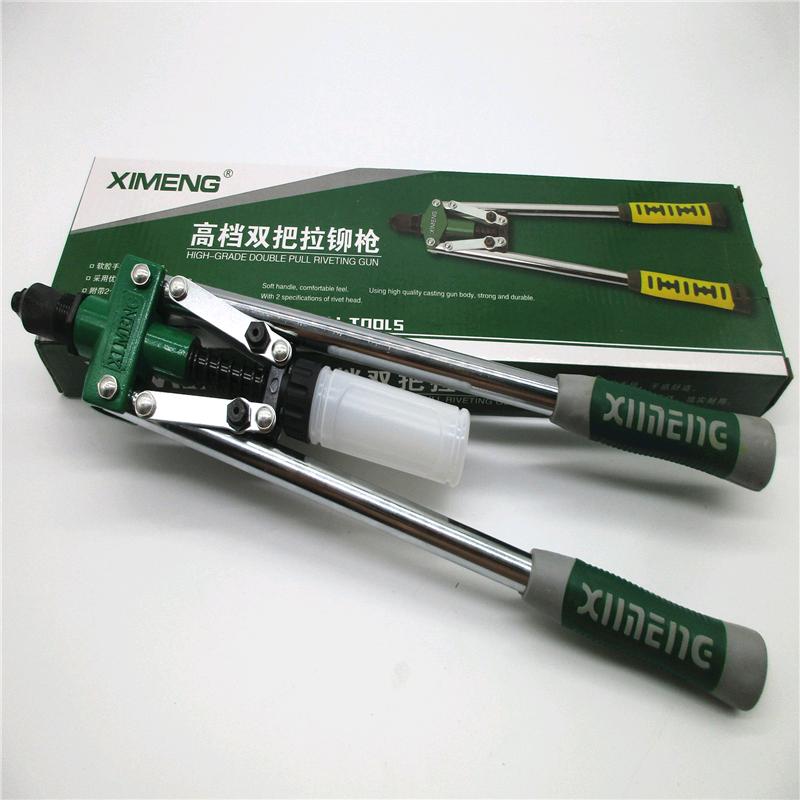 Simon Environmental Protection Pipe Riveting Gun Long Handle Manual Core Pulling Willow Gun Heavy duty Manual Tool with Retraining Bottle Riveting Heavy