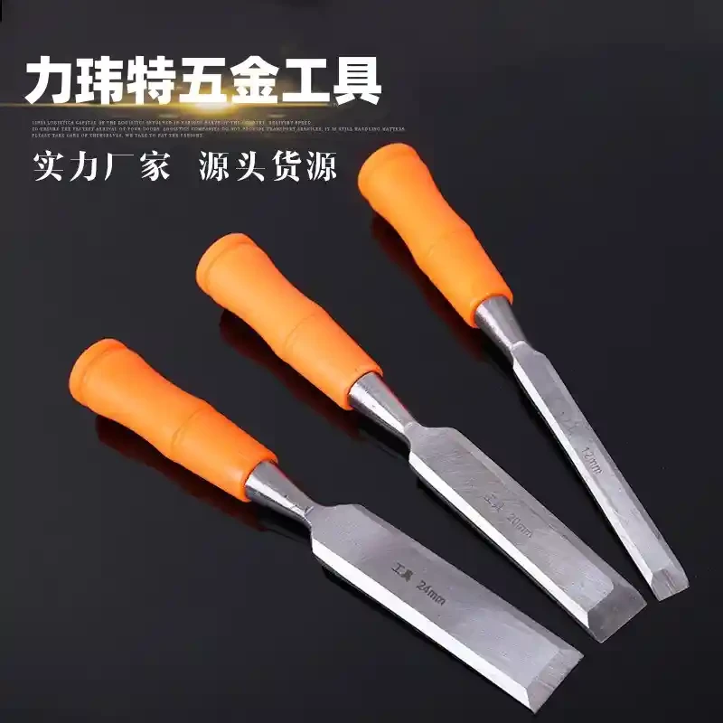 Plastic handle woodworking chisel, flat chisel, through chisel, anti slip and durable for household use