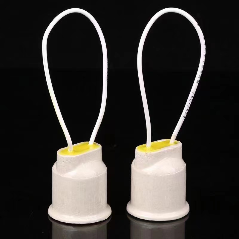 Full ceramic E27 screw cap breeding insulation lamp cap ceramic waterproof hanging lamp cap hanging lamp holder