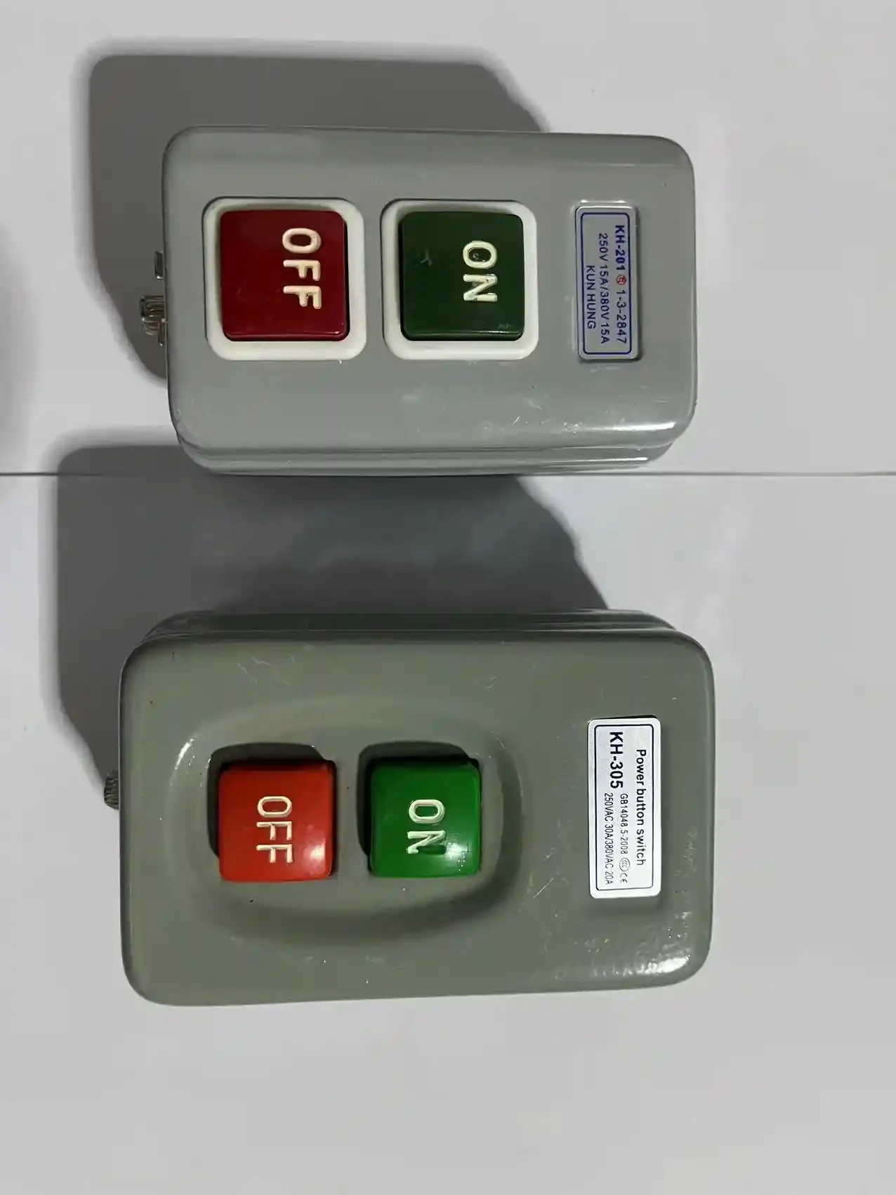 Three phase buckle switch BS, KH power control button switch Three phase motor start button buckle switch