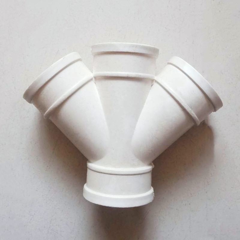 PVC drainage diagonal four-way PVC special-shaped pipe fittings PVC special-shaped four-way