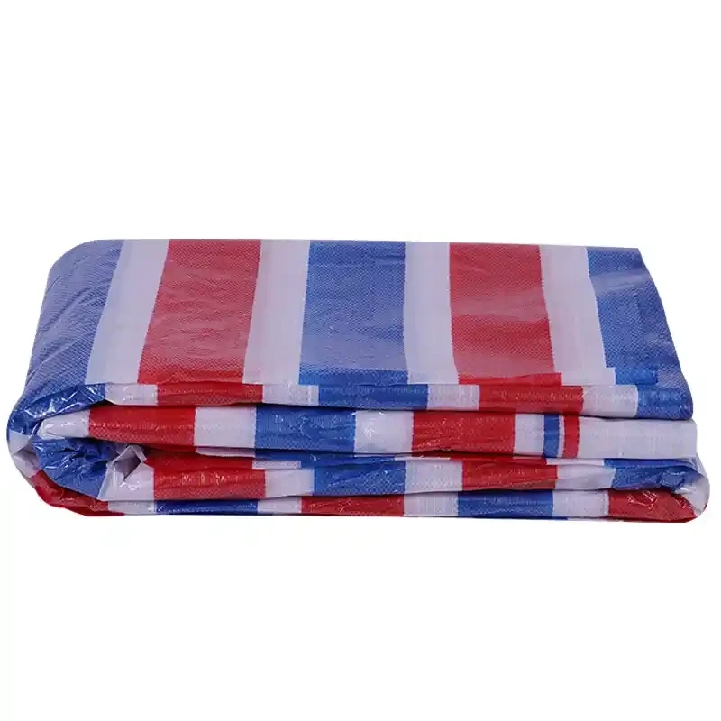 Polyethylene color strip cloth, three color strip cloth, thickened waterproof and sunscreen cloth, construction site decoration disposable protective tarpaulin, oilcloth canvas