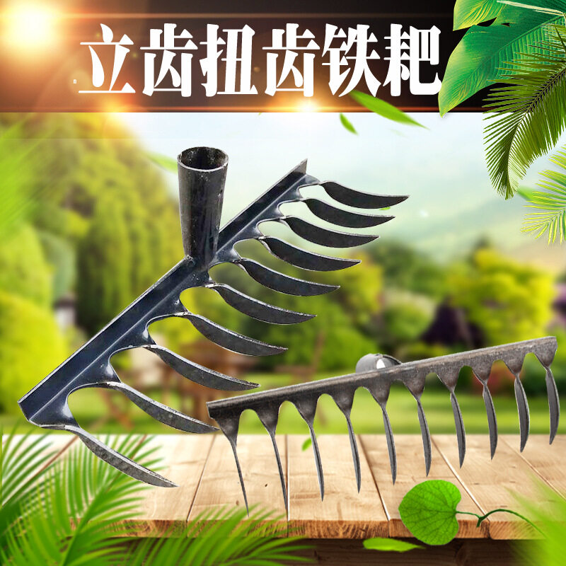 Ten tooth twisted tooth rake, iron rake, iron crawler