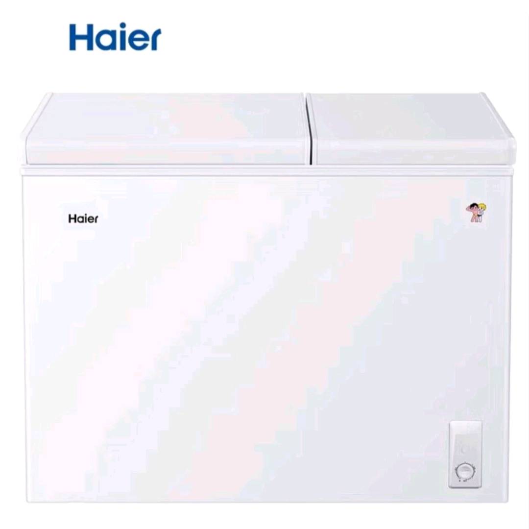 Haier Dual Temperature Refrigerator with Dual Use for Refrigeration and Freezing, 210L Double Door Refrigerator, Level 1 Energy Consumption