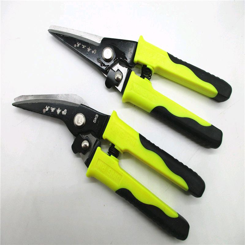Wholesale straight head elbow multifunctional iron sheet scissors, pruning shears, iron sheet scissors, hardware tools, high carbon steel manual iron sheet scissors