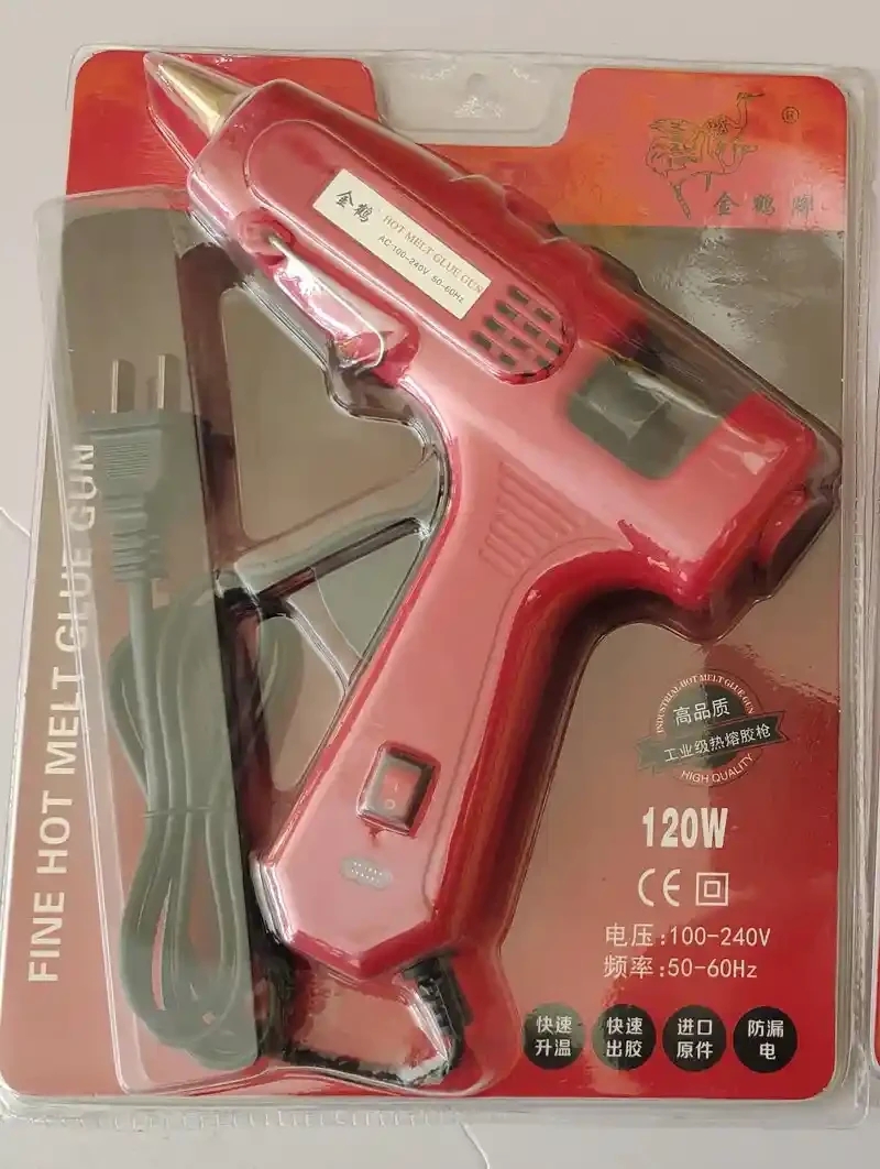 Jinhe Boutique Copper Mouth Hot Melt Adhesive Gun Red High Power 120w