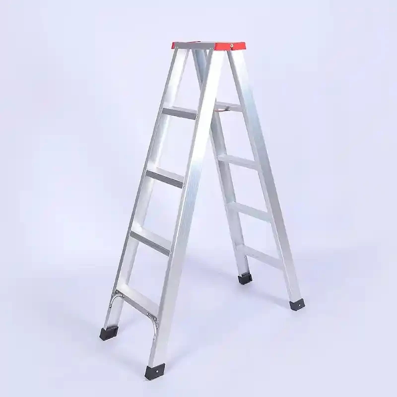 Ordinary belt aluminum alloy zigzag ladder, household aluminum alloy folding ladder