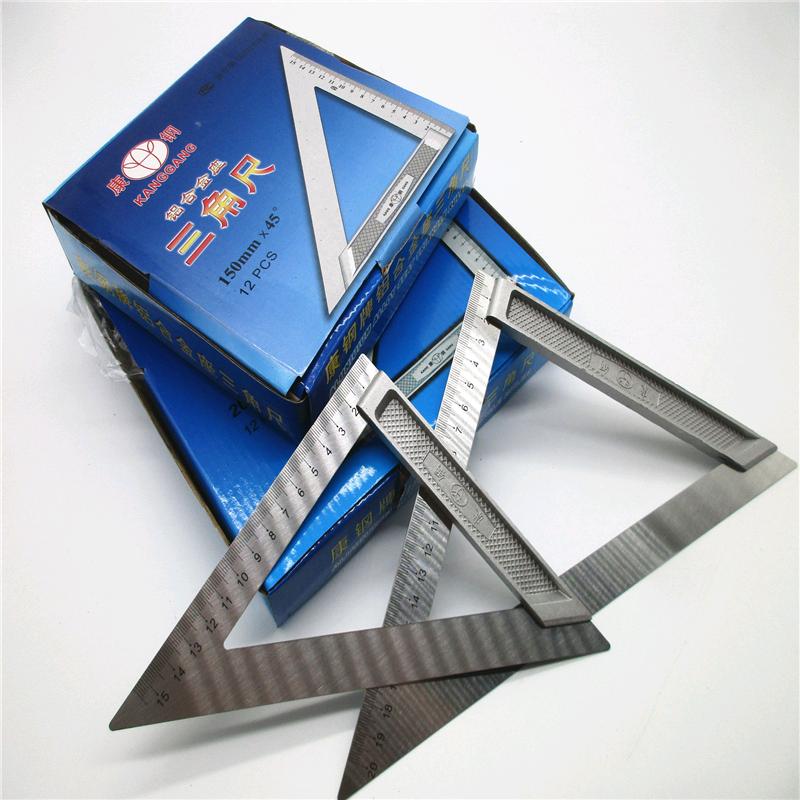 Source Factory Aluminum Alloy Triangular Ruler, Turn Ruler, Right Angle Ruler Hardware Measuring Tools Triangular Ruler Turn Ruler Angle Ruler