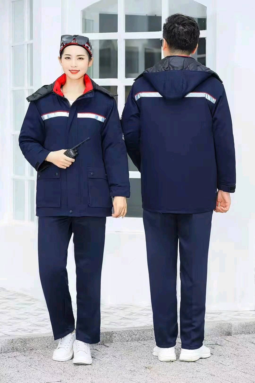 Winter gas station anti-static work clothes, cotton coats, men's thick labor protection work clothes, cotton jackets, petroleum and petrochemical warm cotton clothes