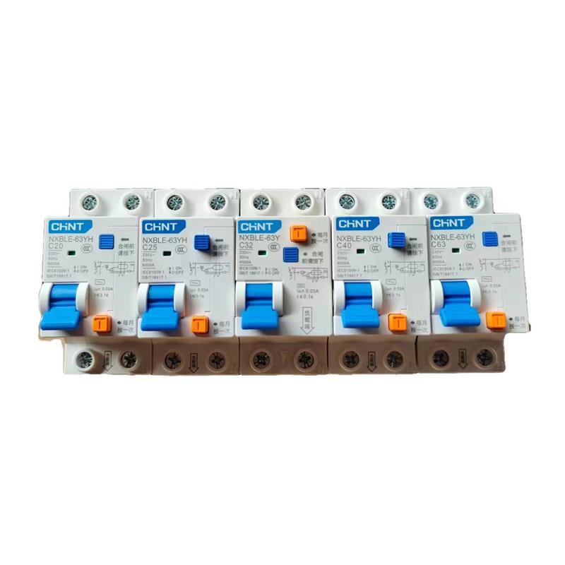 Zhengtai narrow body leakage protector occupies 2 positions NXBLE-63YH 1P+N series