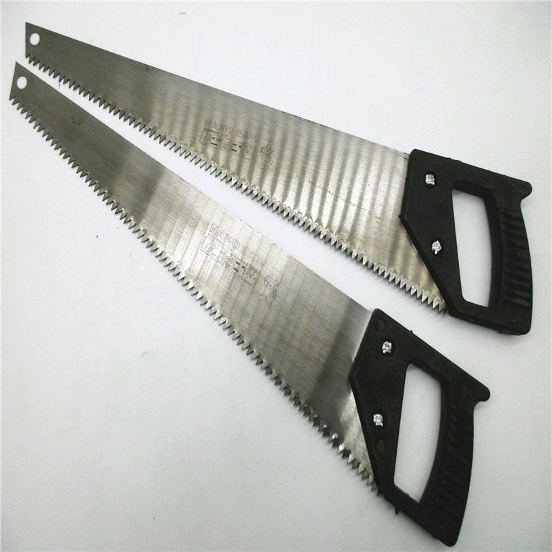 Source factory direct supply of multifunctional black plastic handle reinforced hand board saw, garden tool hand board saw, woodworking hand board saw