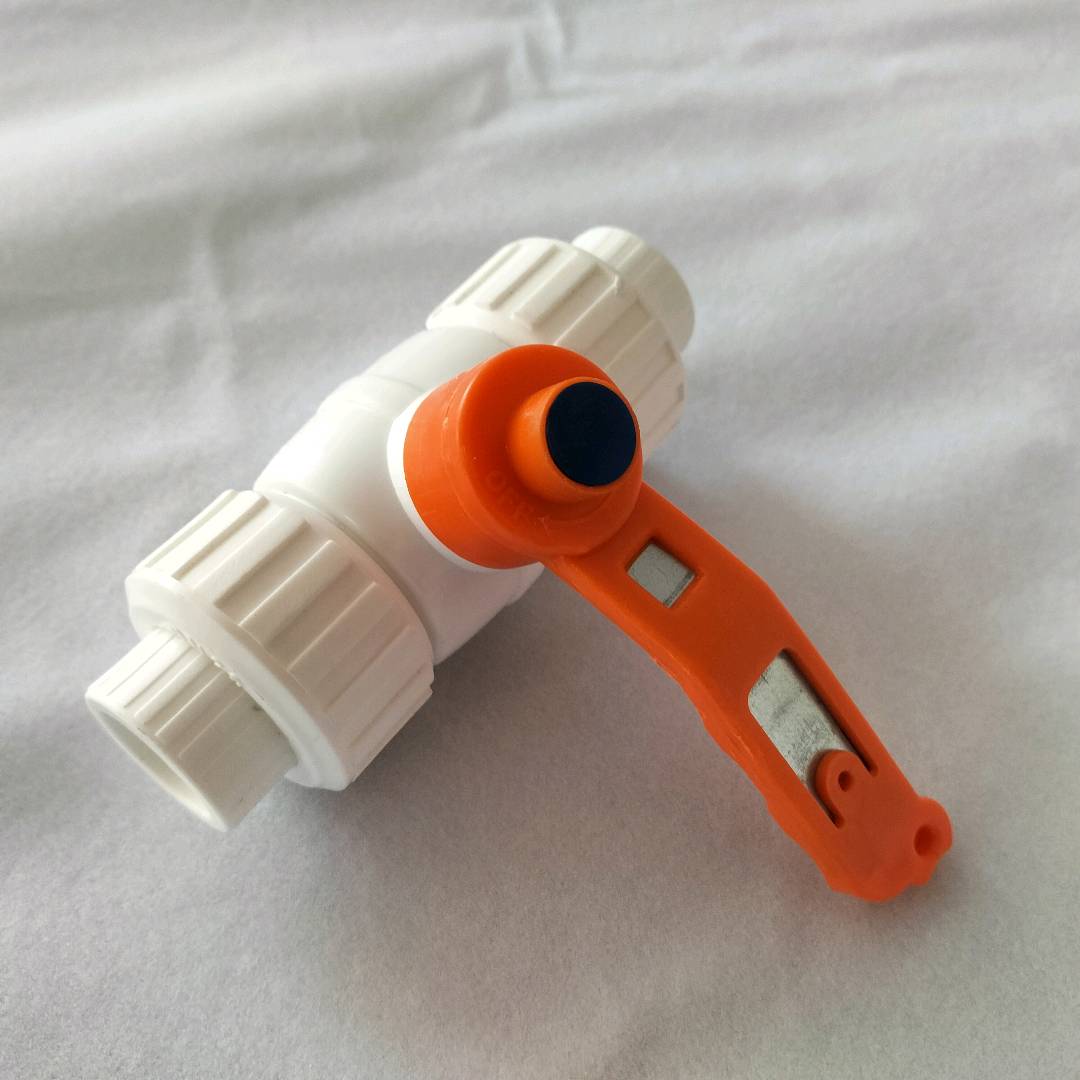 PPR high-density double union valve with the same type of threaded handle made of high-density and high flow steel