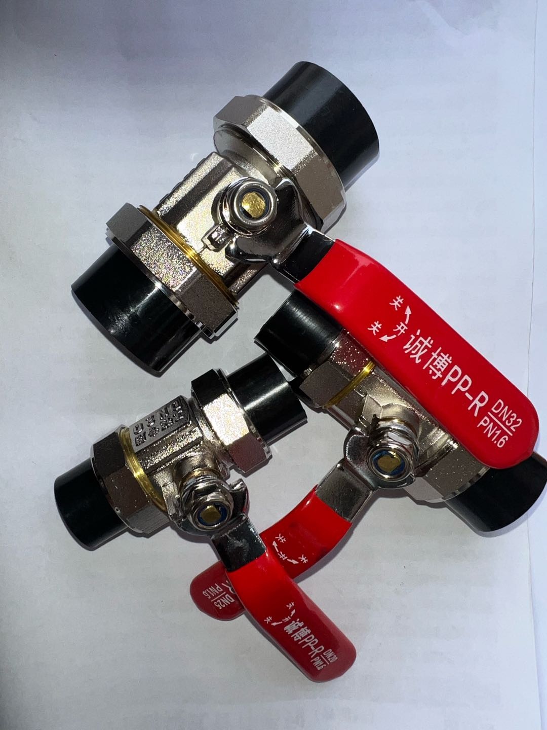 Copper ball PE double active ball valve socket type 20/25/32/40/50/63 drinking water pipe fittings