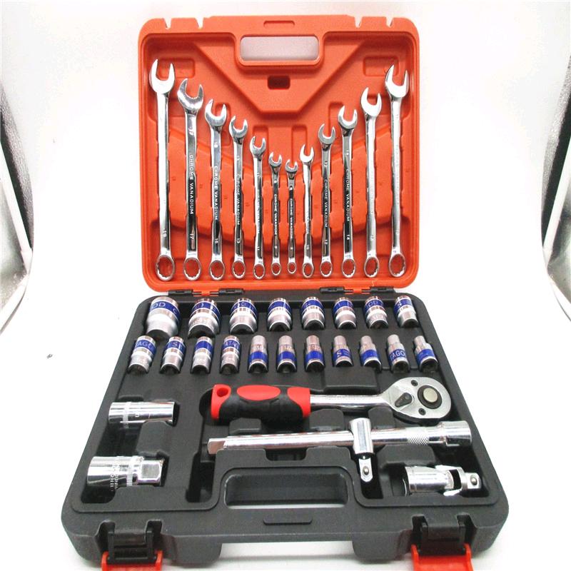 37 piece combination socket wrench manual maintenance combination tool for automotive 37 piece set tool from the source factory
