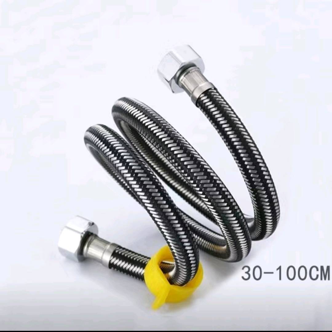 Black titanium wire mixed water inlet hose, toilet faucet, high-pressure water inlet hose