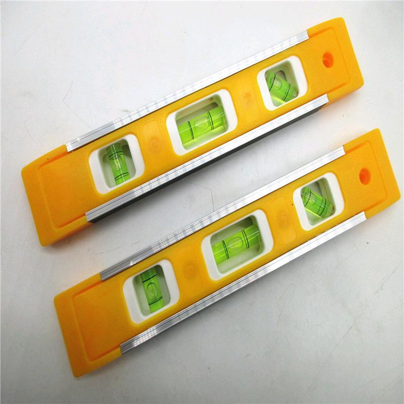 Aluminum alloy 23cm level, high-precision magnetic multifunctional measuring tool, mini bubble level