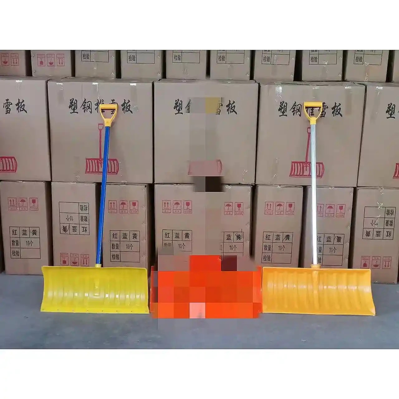 Iron pipe with pole, plastic push snow board, iron snow push snow board, snow scraper