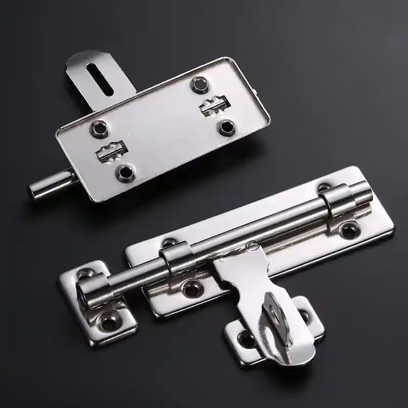 Stainless steel left and right latch door buckle lock wooden door left and right small latch stainless steel left and right latch door buckle lock wooden door window left and right small latch lock bathroom thickened exposed door latch old-fashioned