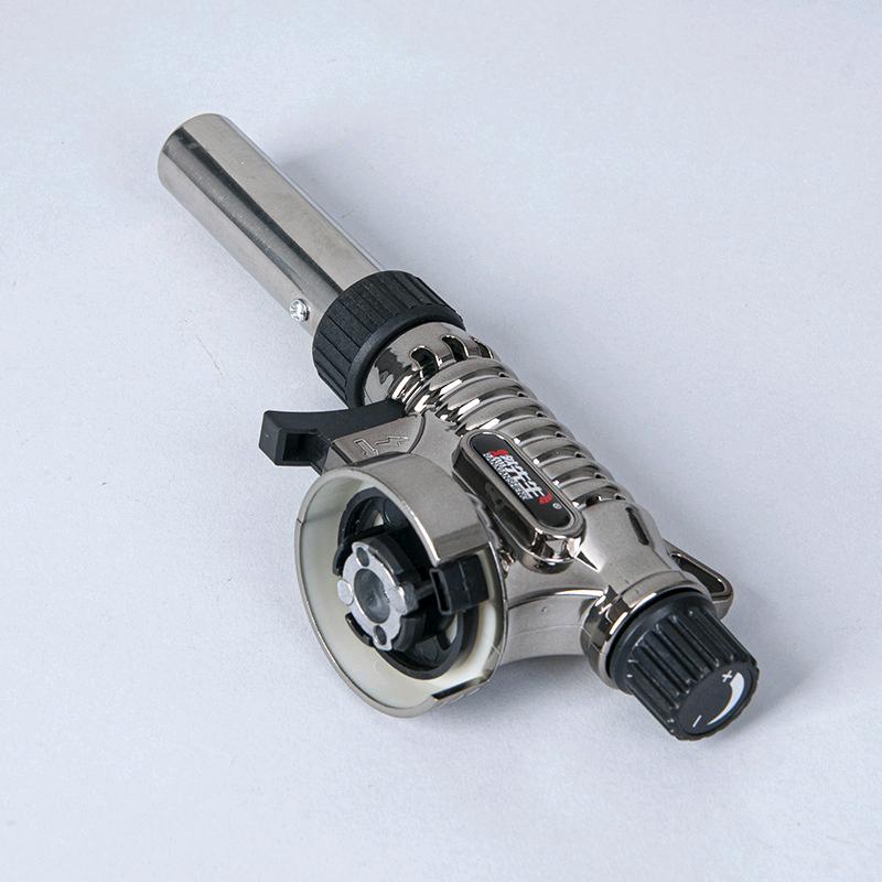 306 metal coated card type flamethrower, 21 cm long, suitable for cooking, baking, outdoor camping, barbecue, nozzle, and pig hair spray gun