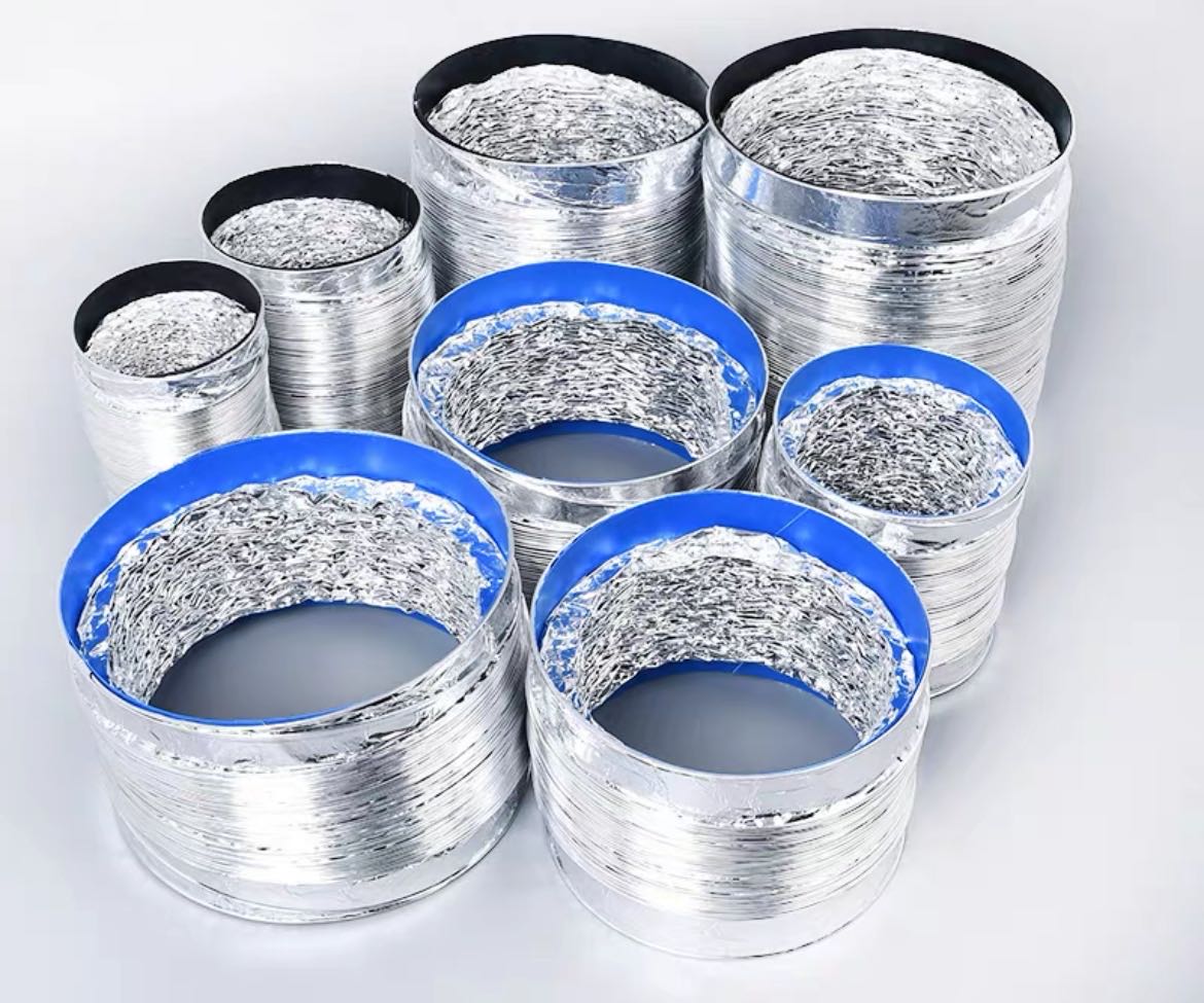 Smoke pipe, kitchen range hood, double-layer thick aluminum foil telescopic smoke exhaust pipe, bathroom exhaust pipe, smoke hood pipe, air duct