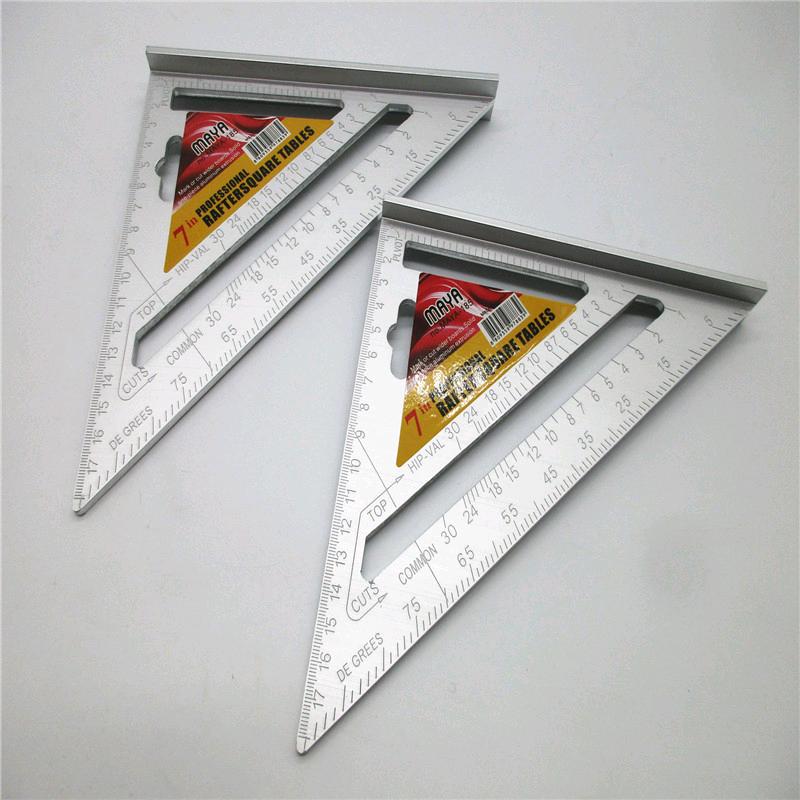 Source Factory Aluminum Alloy Thickened Triangular Ruler, Turning Ruler, Right Angle Ruler, Hardware Measuring Tool, Triangular Ruler, Turning Ruler, Angle Ruler