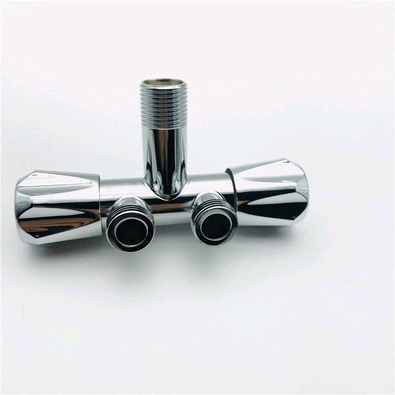 Stainless steel one in two out dual control angle valve, washing machine faucet, toilet companion, multifunctional dual outlet dual-purpose angle valve