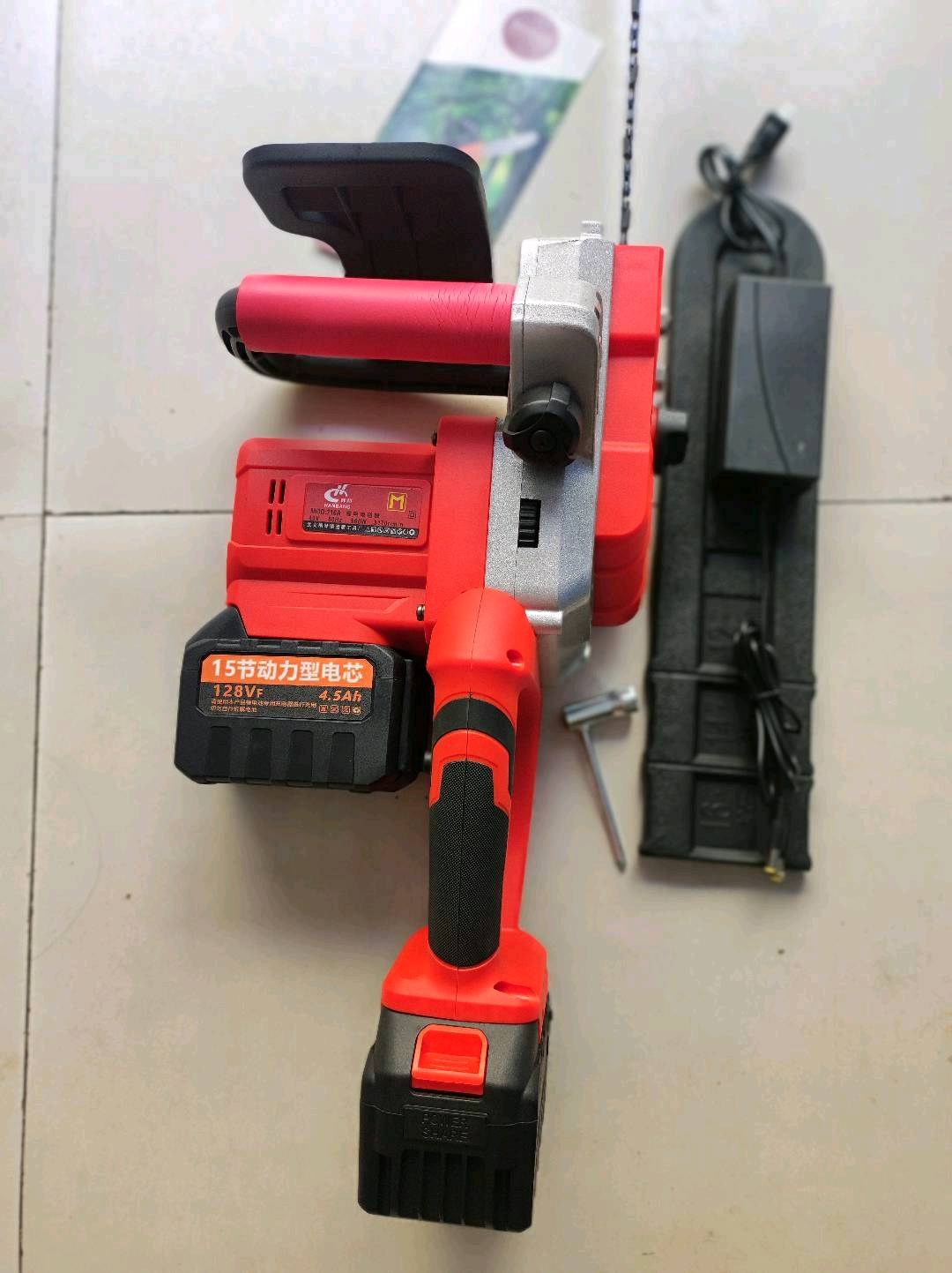 Blue Shield Hanbang High Power Lithium Battery Chain Saw Hanbang Lithium Battery Brushless Charging Chain Saw 16 Cutting Woodworker Handheld Logging Saw Electric Tree Saw