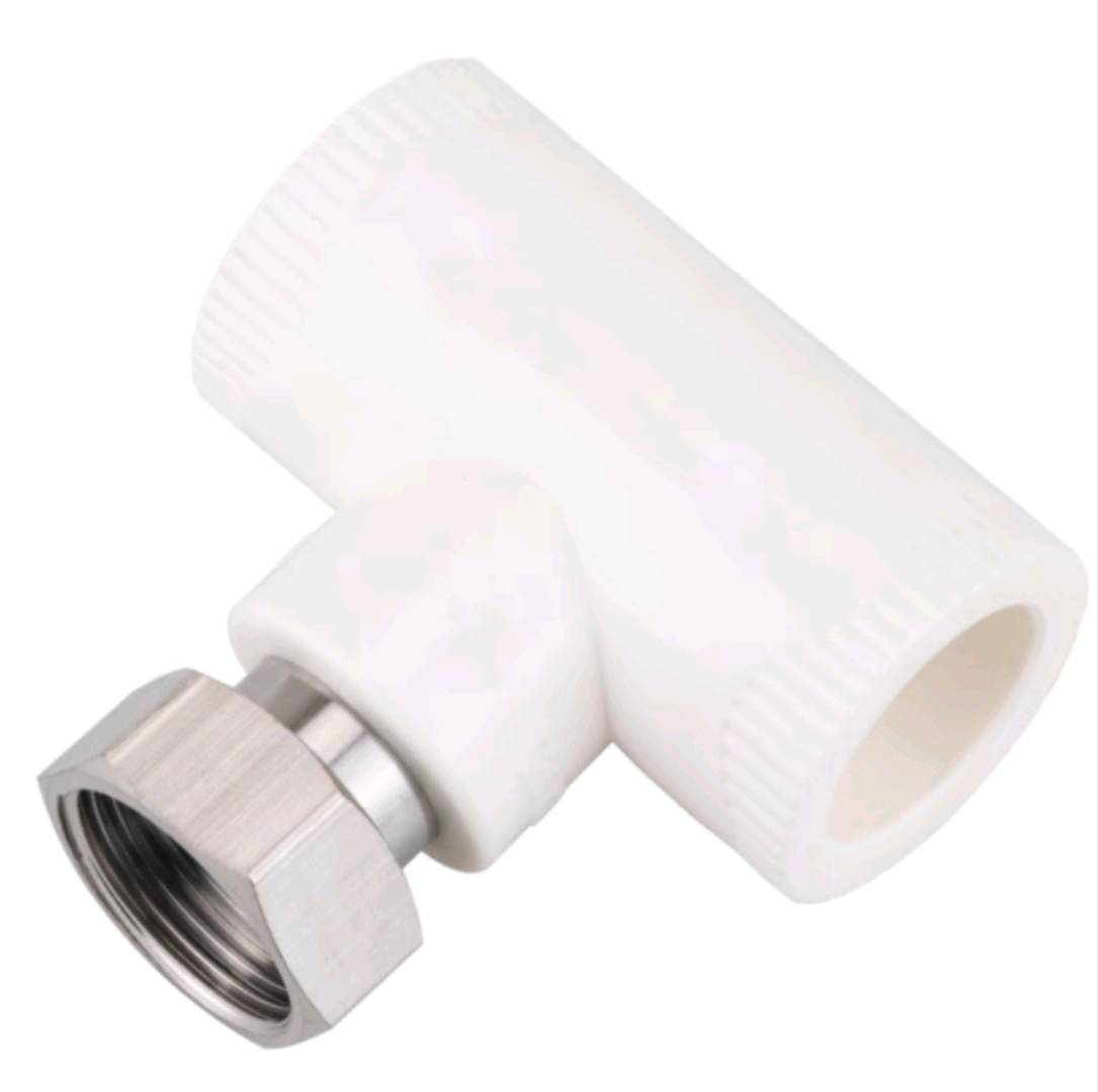 Thickened PPR union tee 4/6 copper union tee hot melt water pipe fittings for water heater 20 25
