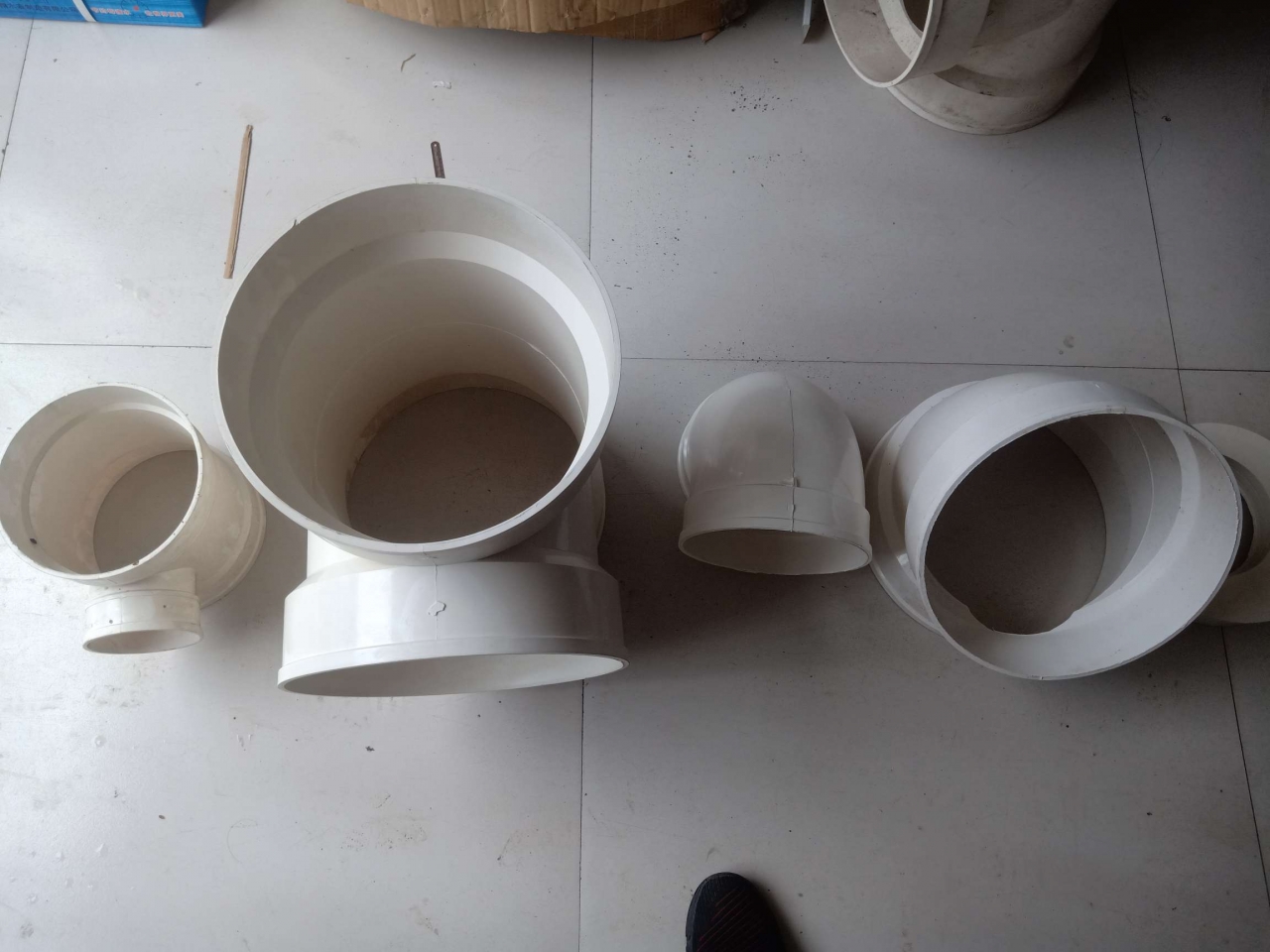 PVC drainage large pipe fittings (diameter 250mm, 315mm, 400mm)