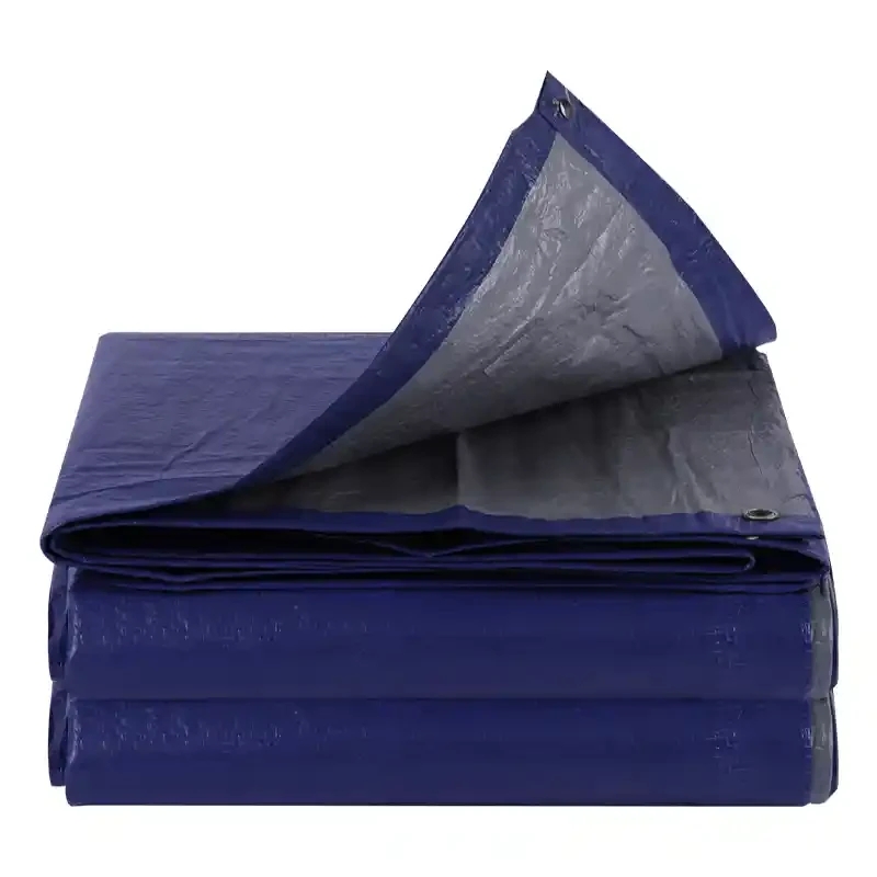 Blue Silver Tarpaulin Manufacturer Supplies PVC Tarpaulin PP Blue Silver Tarpaulin Floor Mat Tarpaulin Dustproof, Rainproof, Sunscreen Cloth Pool Mat